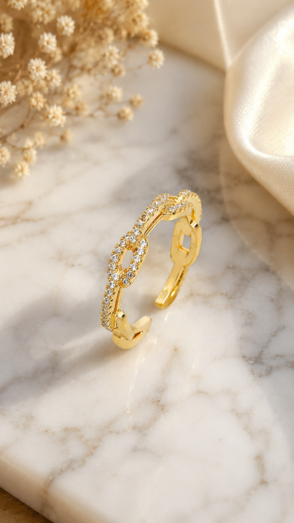 Haruki Gold Chain Link Ring