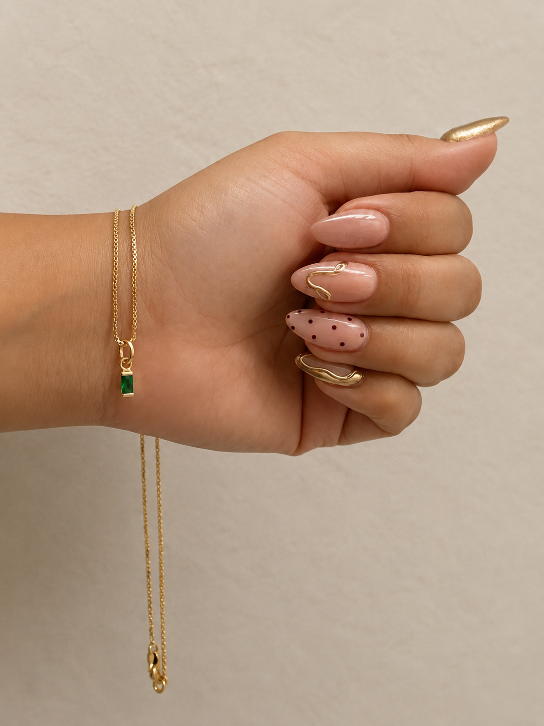 Emerald Bar Necklace