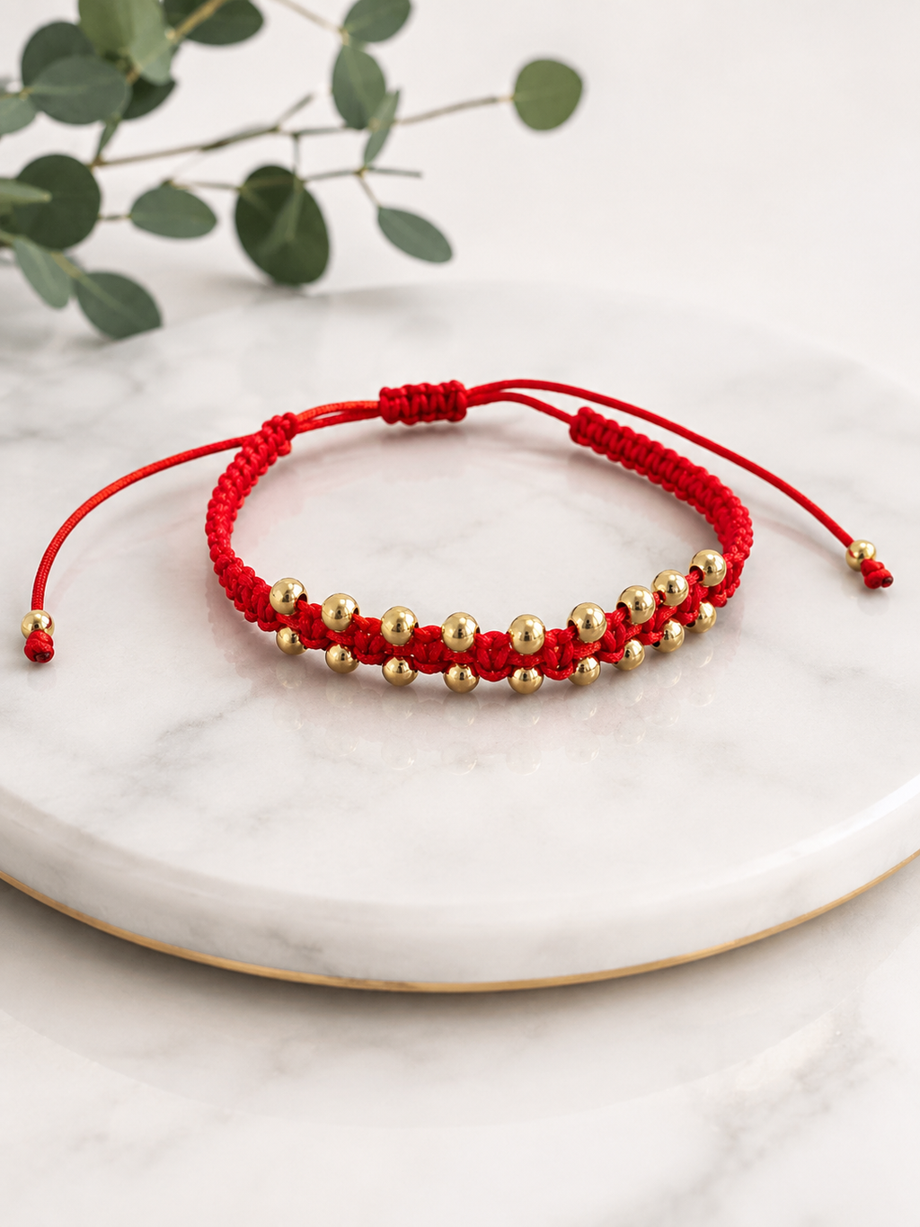 Haruki Red Macramé Bracelet