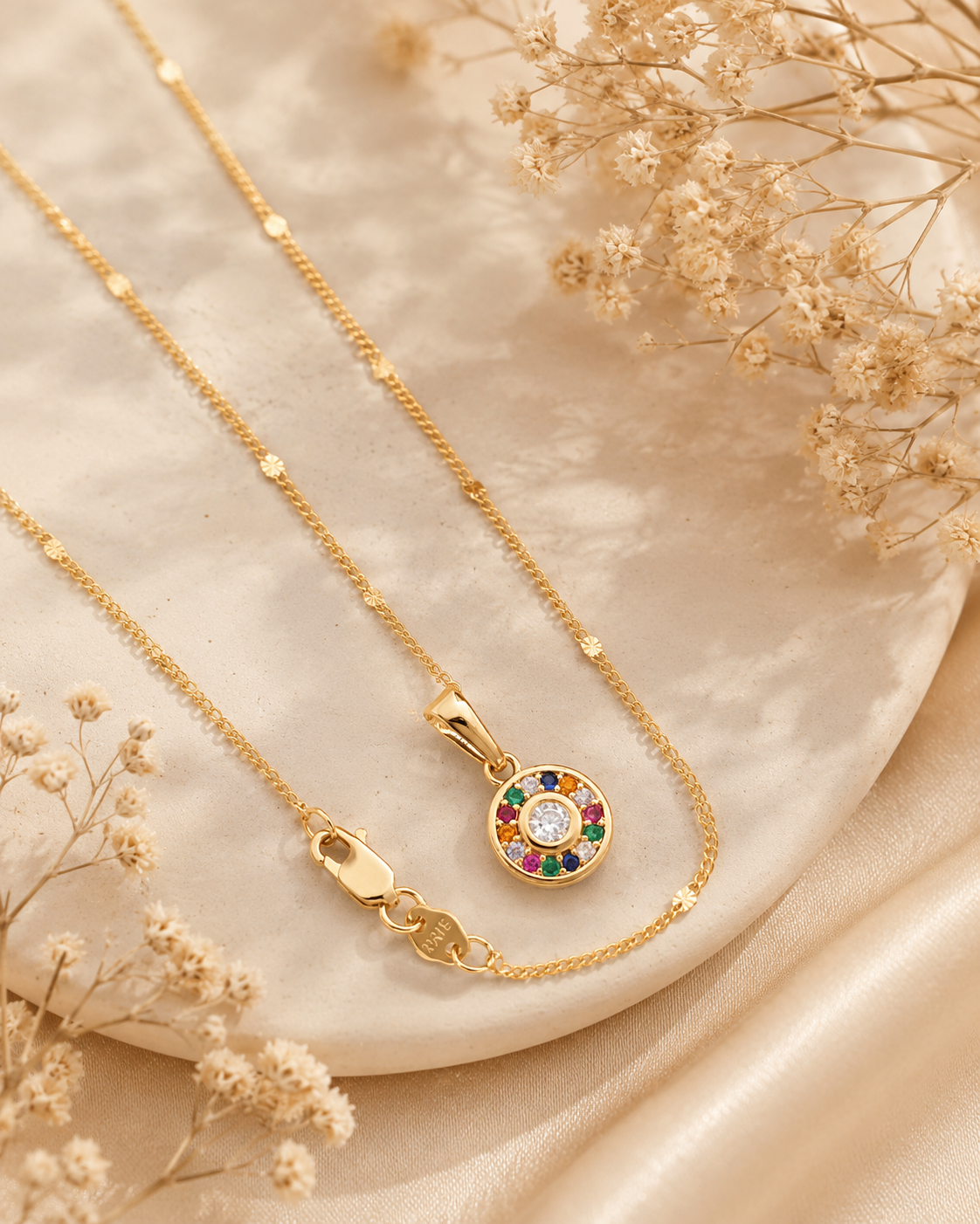 Rainbow Pendant Necklace