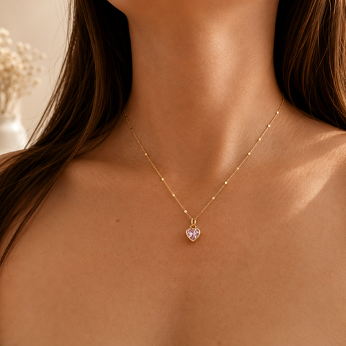 Blush Heart Necklace