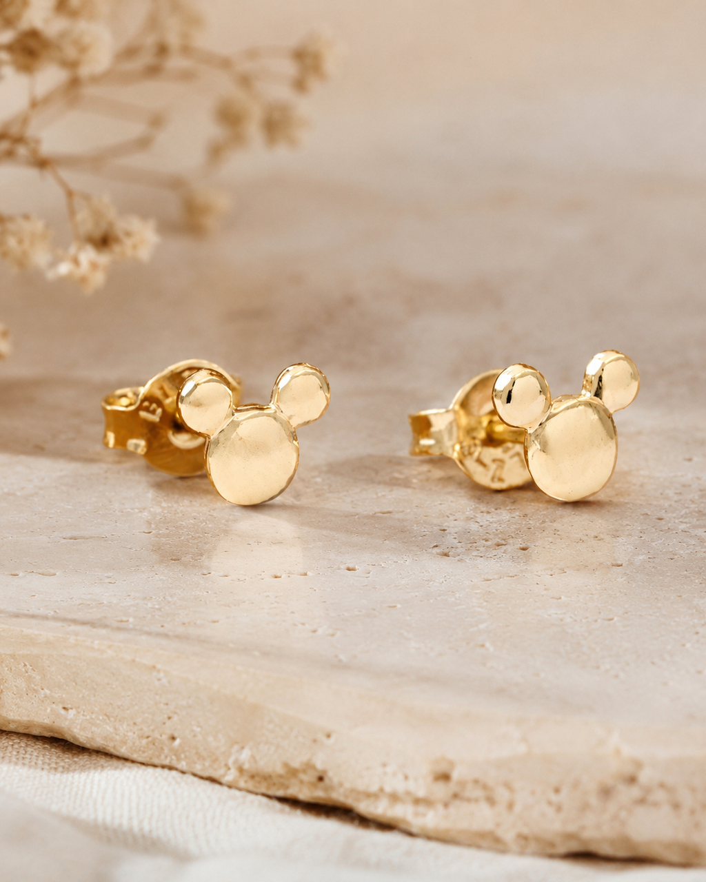 Golden Mouse Studs
