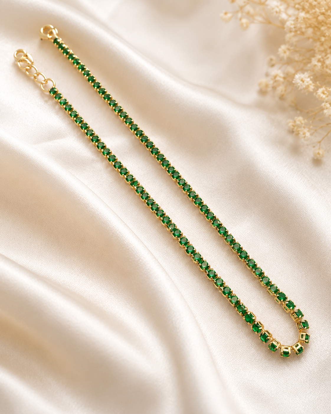 Gold Plated Crystal Anklet