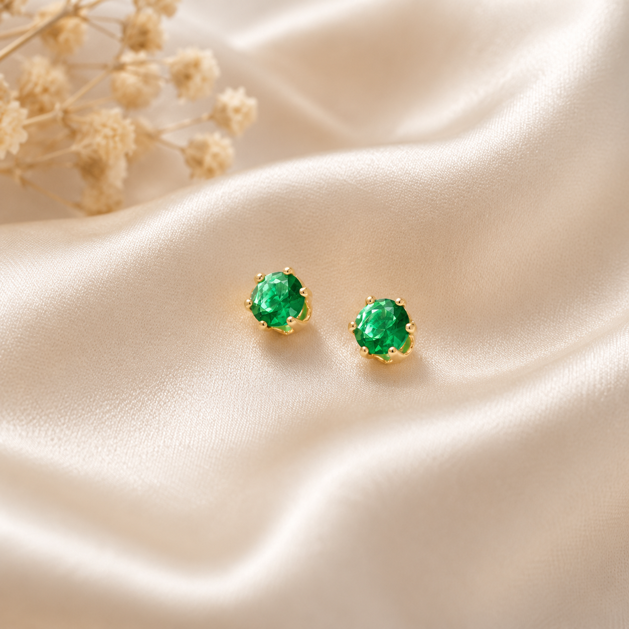 Olivia Green Stud Earrings