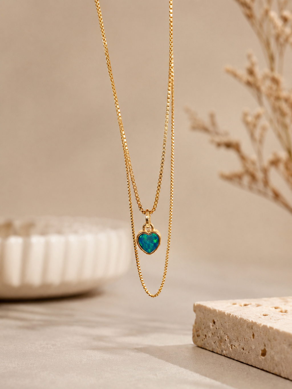 Azure Heart Necklace