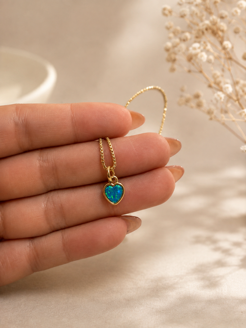 Azure Heart Necklace