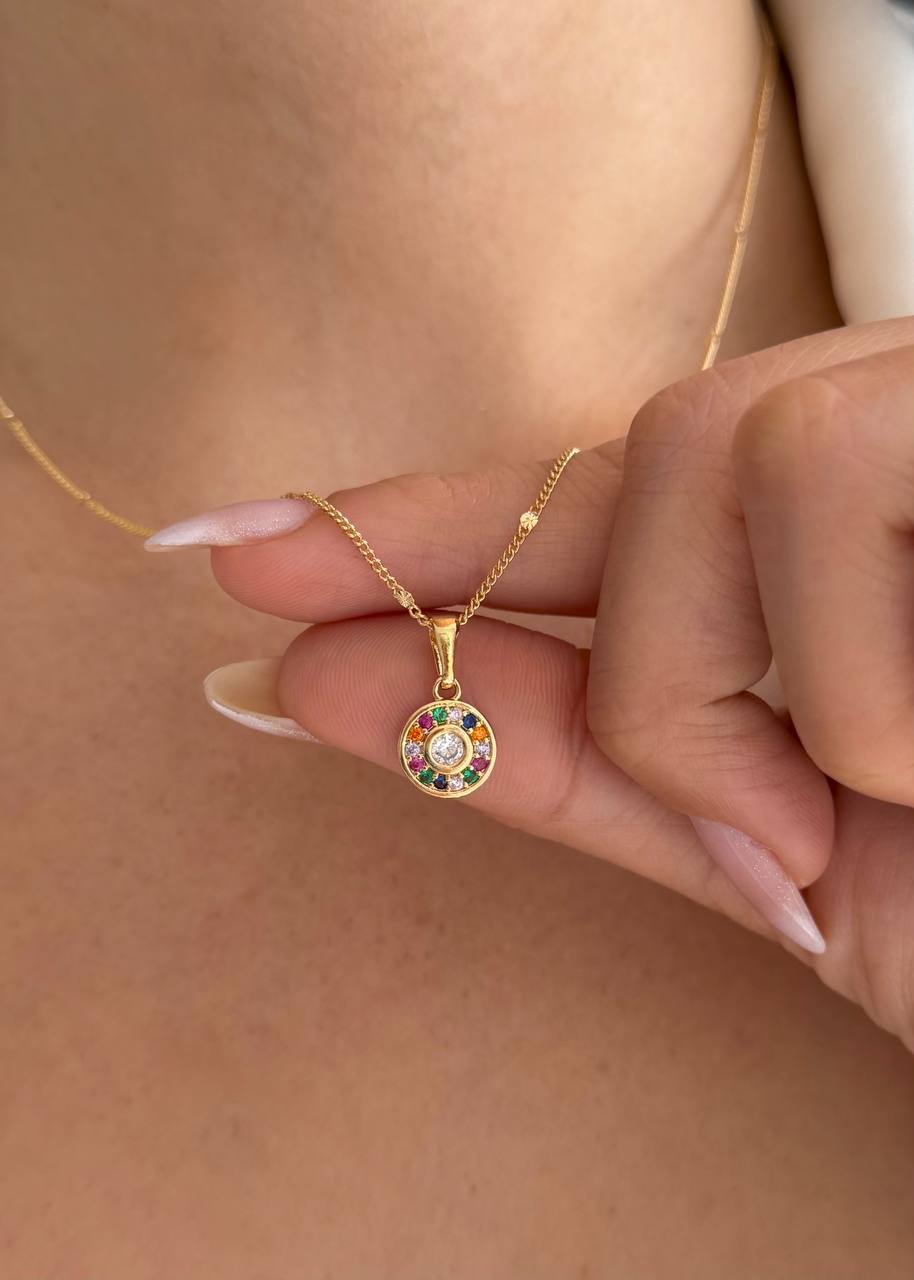 Rainbow Pendant Necklace